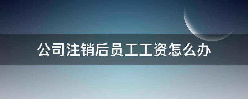 公司注销后员工工资怎么办（公司被注销了还能要工资吗怎么样）