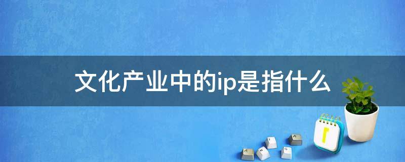 文化产业中的ip是指什么（文化ip的意义）