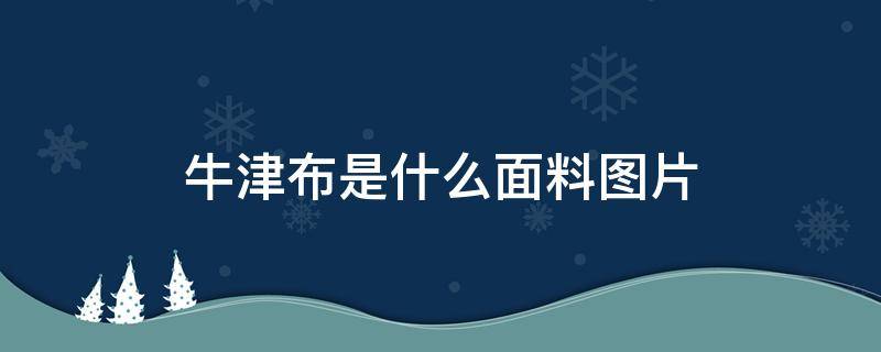 牛津布是什么面料图片 牛津布的面料成分