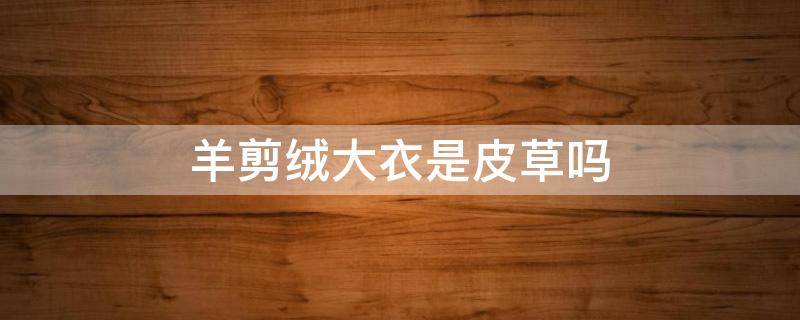 羊剪绒大衣是皮草吗（羊剪绒大衣属于皮草吗）