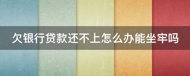 欠银行贷款还不上怎么办能坐牢吗（欠银行贷款还不上会被判刑吗）