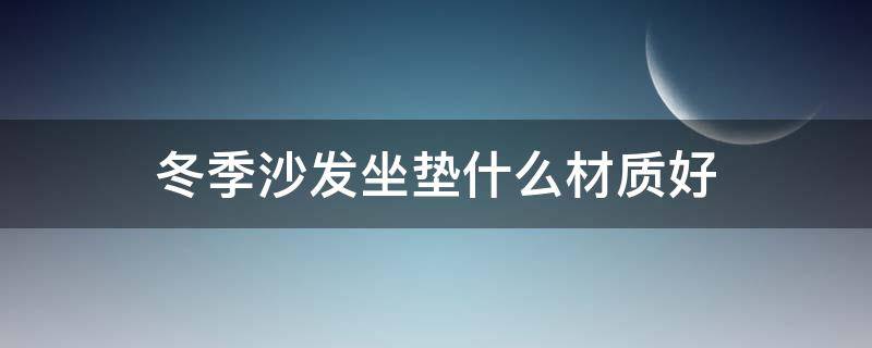 冬季沙发坐垫什么材质好（夏季沙发坐垫什么材质好）