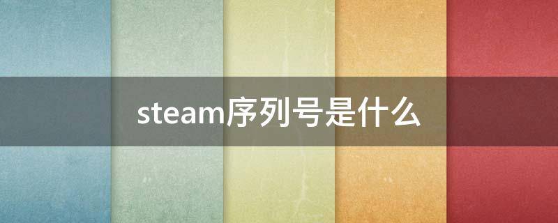 steam序列号是什么 steam序列号是啥