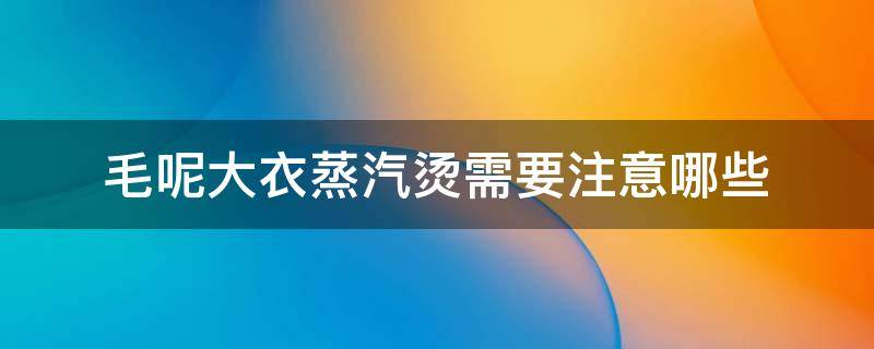 毛呢大衣蒸汽烫需要注意哪些（毛呢衣服可以用蒸汽烫吗）
