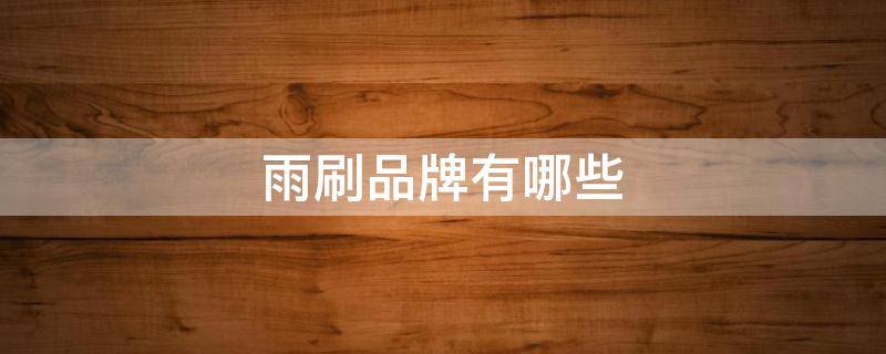雨刷品牌有哪些 中国雨刷十大品牌