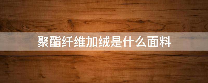 聚酯纤维加绒是什么面料（聚酯纤维加绒面料图片）