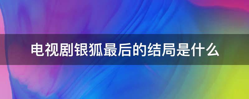 电视剧银狐最后的结局是什么（《银狐》大结局）