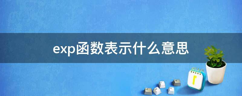 exp()函数表示什么意思