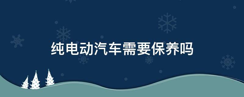 纯电动汽车需要保养吗 纯电动汽车需要保养吗?怎么个保养