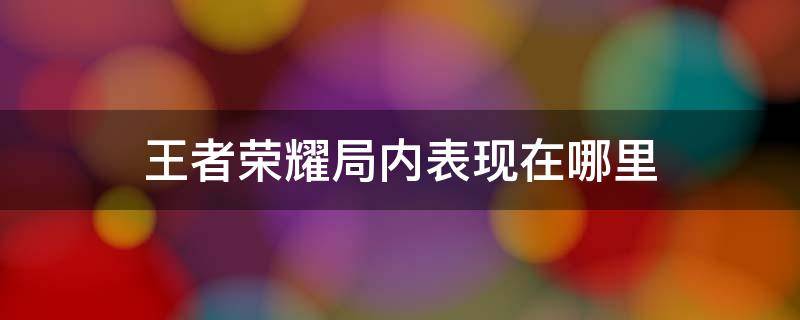 王者荣耀局内表现在哪里（王者荣耀局内表现在哪里看）