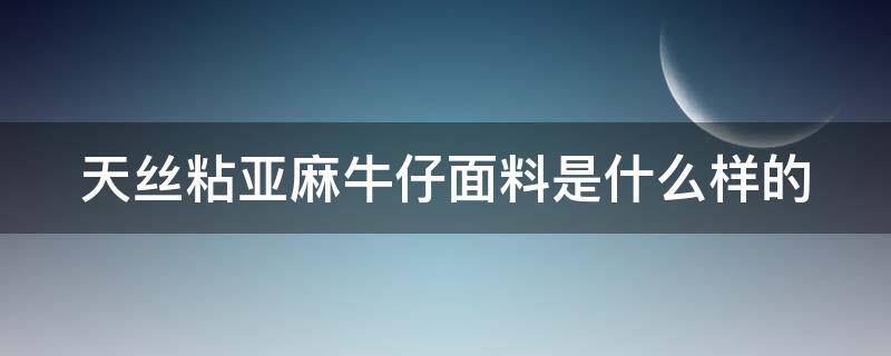 天丝粘亚麻牛仔面料是什么样的（天丝亚麻是什么材质）