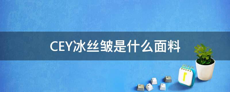 CEY冰丝皱是什么面料 冰感丝是什么面料