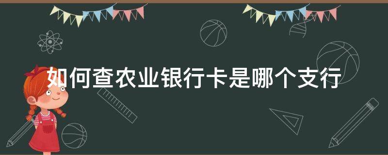 如何查农业银行卡是哪个支行 如何查农业银行卡在哪个支行