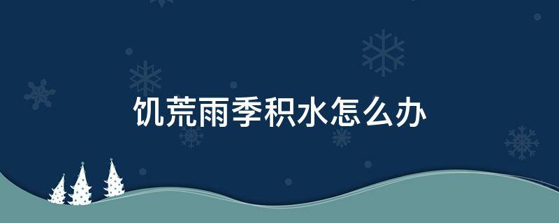 饥荒雨季积水怎么办 饥荒雨季家里出现积水了怎么办