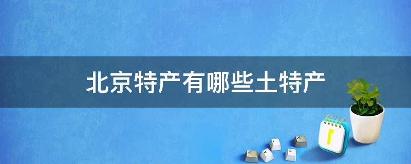 北京特产有哪些土特产（北京特产有哪些土特产图片）