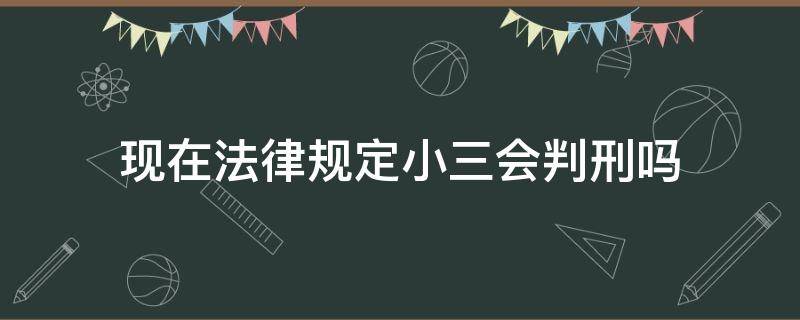 现在法律规定小三会判刑吗（新规定小三判刑吗）