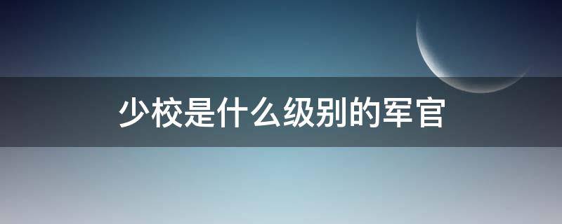 少校是什么级别的军官（中校是什么级别的军官）