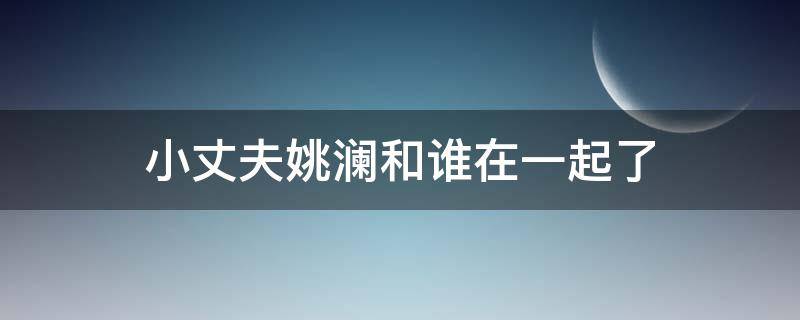 小丈夫姚澜和谁在一起了 小丈夫姚澜最后和谁在一起了