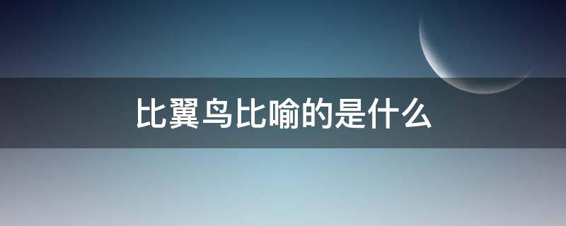 比翼鸟比喻的是什么（比翼鸟比喻什么?）