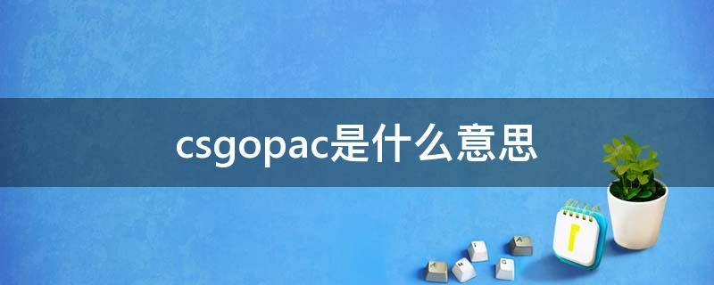 csgopac是什么意思 csgovac是什么意思