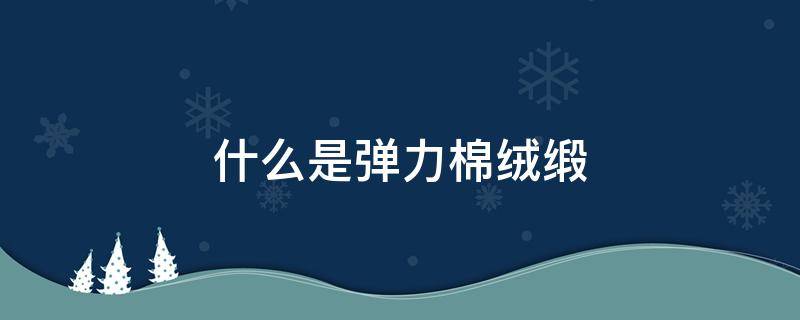 什么是弹力棉绒缎（棉绸有弹力吗）