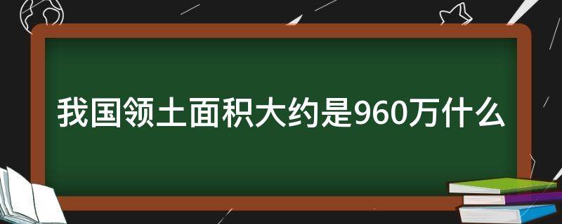 我国领土面积大约是960万什么（我国领土面积大约是960万什么单位）