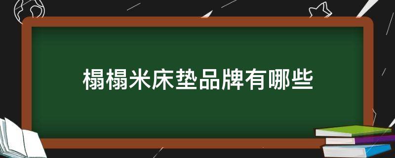 榻榻米床垫品牌有哪些 榻榻米床垫十大品牌