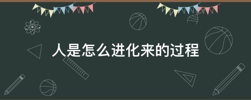 人是怎么进化来的过程（人类是怎么进化的过程）