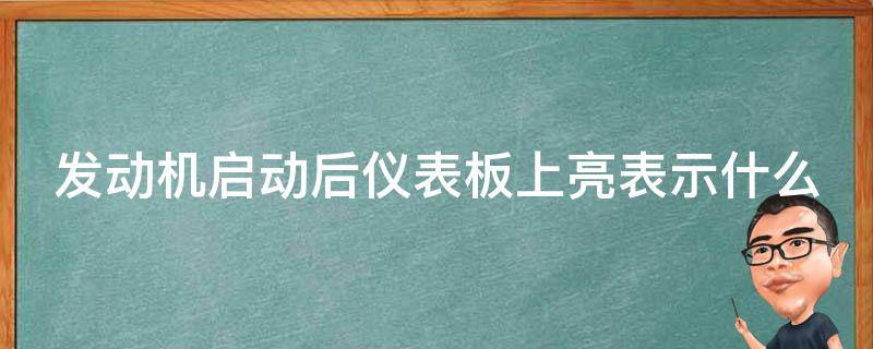 发动机启动后仪表板上亮表示什么（发动机启动后 仪表板上亮 表示什么）