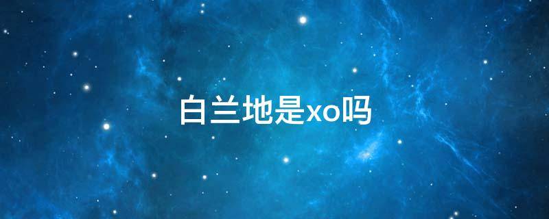 白兰地是xo吗（白兰地xo）