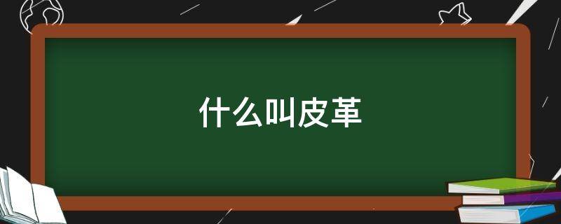 什么叫皮革（什么叫皮革奶）