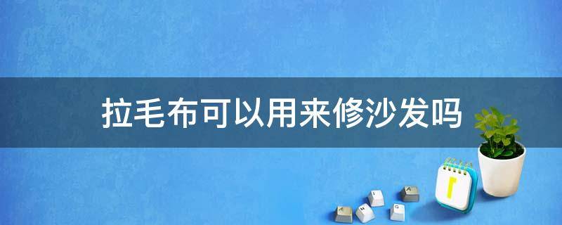 拉毛布可以用来修沙发吗（沙发能修吗?）