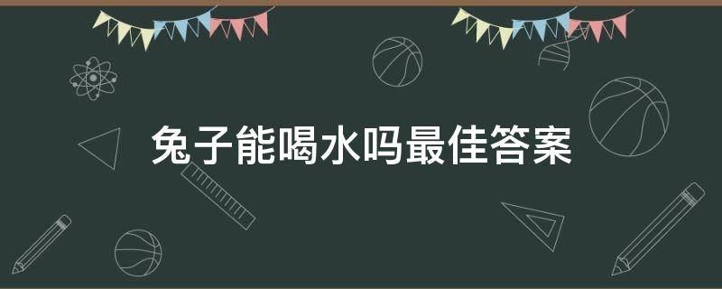 兔子能喝水吗最佳答案（兔子能喝水吗兔子能喝水吗）