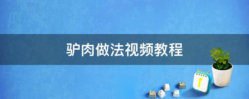 驴肉做法视频教程 驴肉制作视频教程