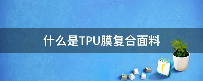 什么是TPU膜复合面料（面料复合pu和tpu膜哪个好）