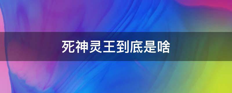 死神灵王到底是啥 死神灵王是好是坏