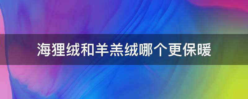 海狸绒和羊羔绒哪个更保暖（羊羔绒和海狸绒哪个暖和）