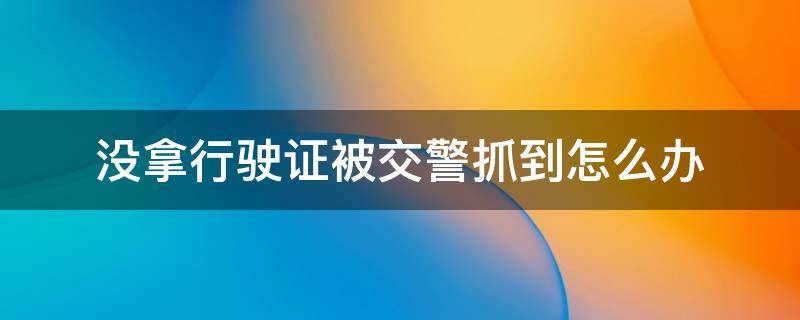 没拿行驶证被交警抓到怎么办（如果行驶证没有在车上被交警抓）