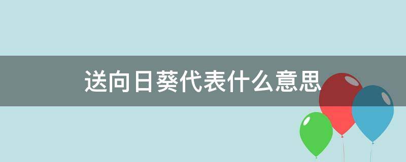 送向日葵代表什么意思（给高考学生送向日葵代表什么意思）