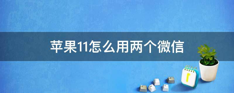 苹果11怎么用两个微信（苹果11怎么用两个微信号登录）