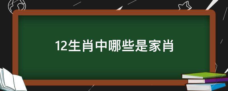 12生肖中哪些是家肖 十二生肖中的家肖有哪些