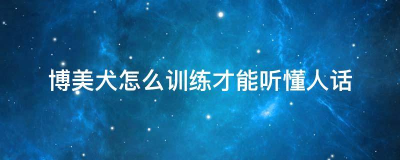 博美犬怎么训练才能听懂人话 博美犬怎么训练才能听懂人话视频