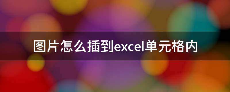 图片怎么插到excel单元格内（图片怎么插到excel单元格内,能用函数提取）