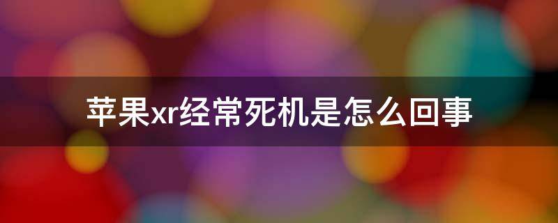 苹果xr经常死机是怎么回事 苹果xr最近老是死机