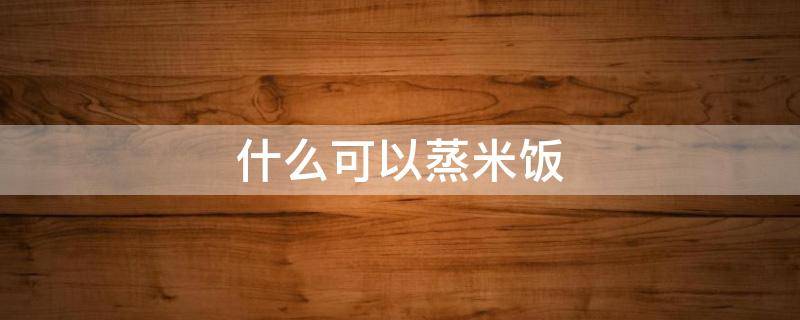 什么可以蒸米饭（用什么可以蒸米饭）