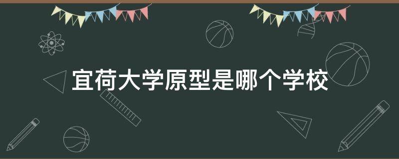 宜荷大学原型是哪个学校 偷偷藏不住宜荷大学原型