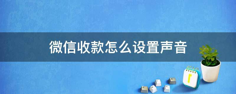微信收款怎么设置声音（电脑微信收款怎么设置声音）