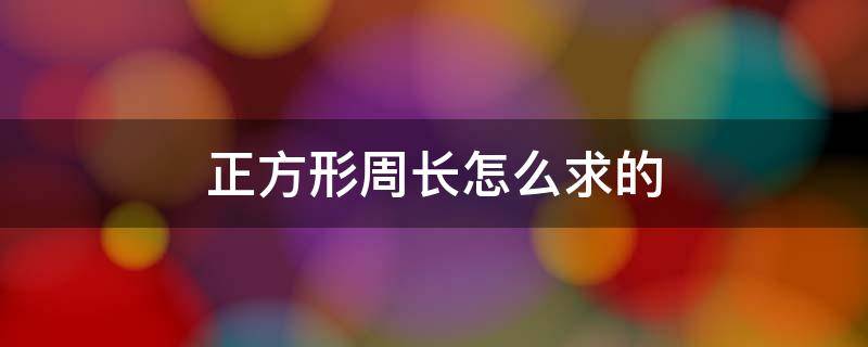 正方形周长怎么求的（求正方形的周长怎么求算式）