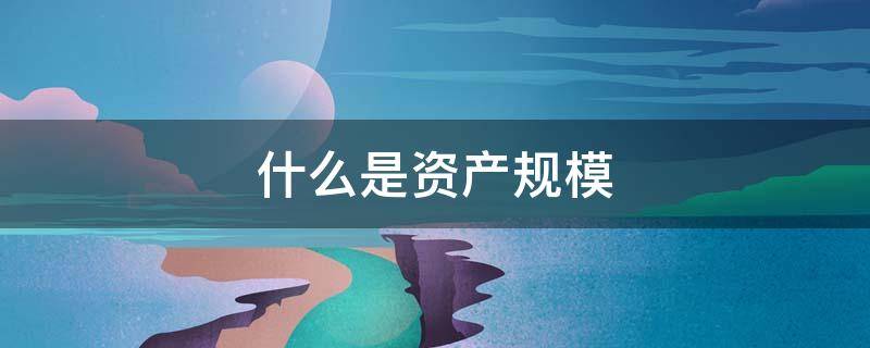 什么是资产规模 什么是资产规模?