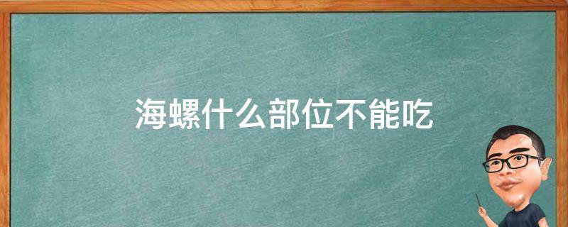 海螺什么部位不能吃 海螺什么部位不能吃 图